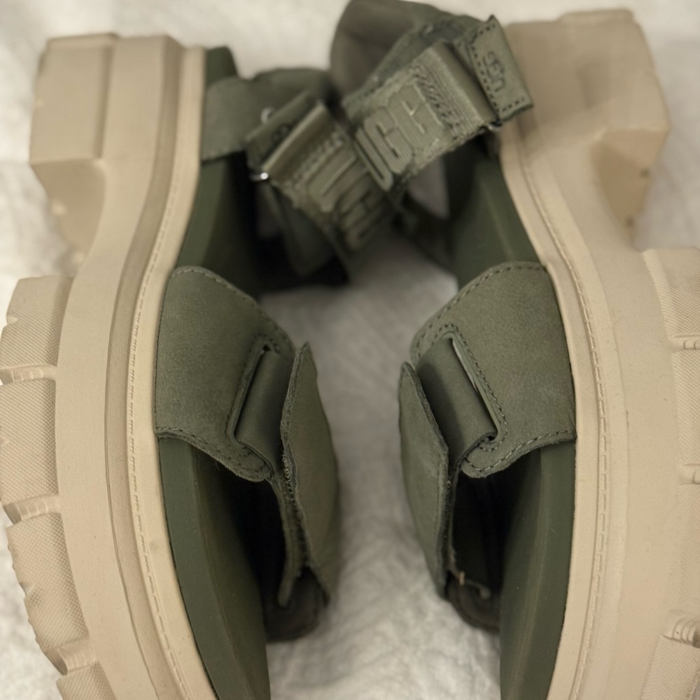 UGG Dark Green Platform Sandals - Picture 4 of 4